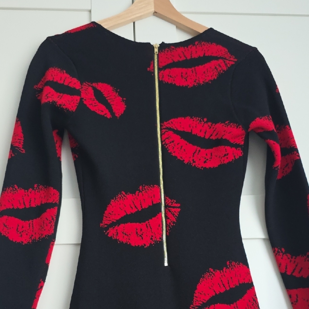 AKIRA Black Dress with Red Lip Prints - Picture 6 of 6